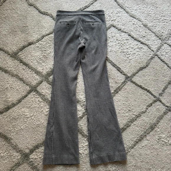 Anthropologie Black and White Trousers pants boot flare Houndstooth high rise 2 - Picture 3 of 11